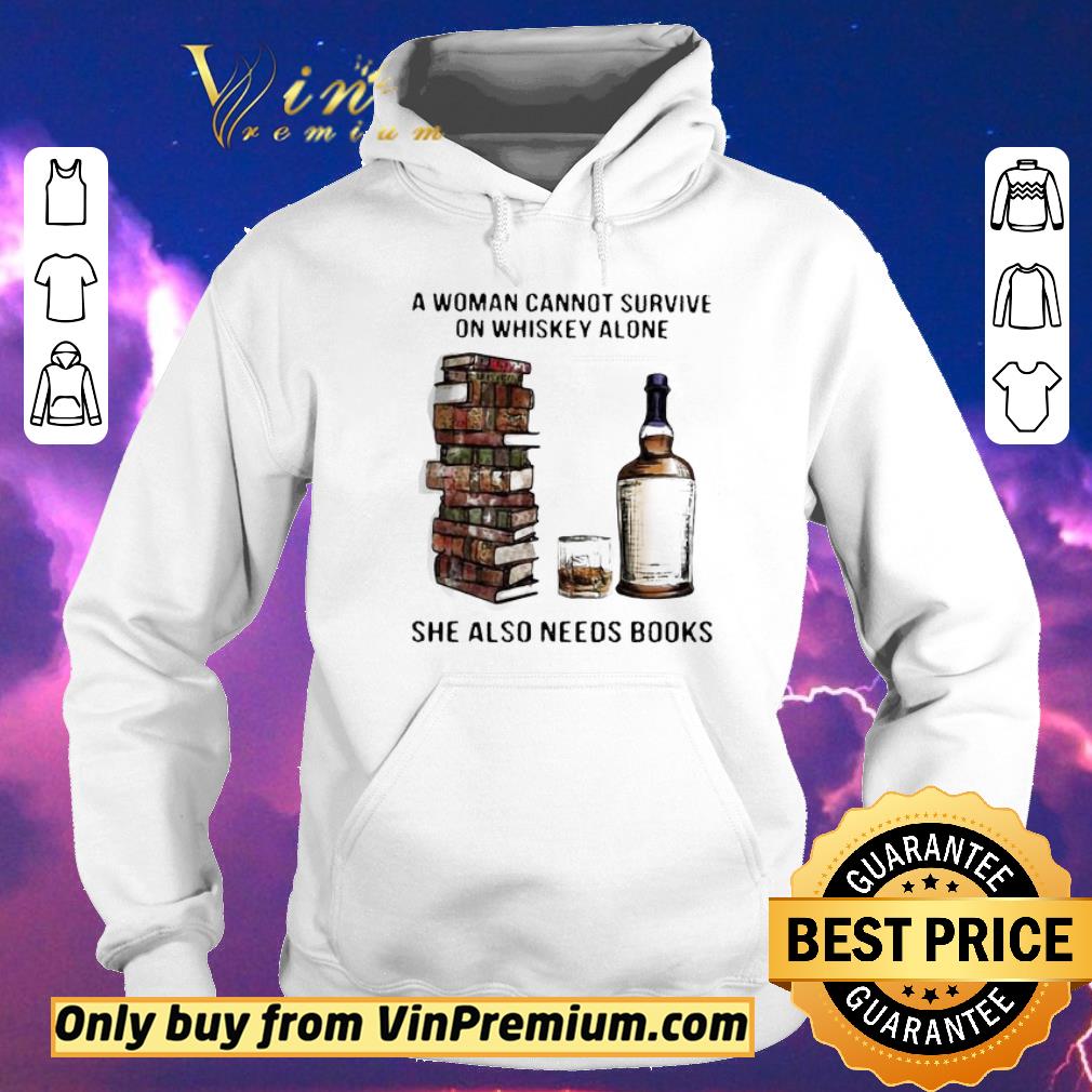 afca3124 premium a woman cannot survive on whiskey alone she also needs books shirt sweater 4 - Premium A Woman Cannot Survive On Whiskey Alone She Also Needs Books shirt sweater