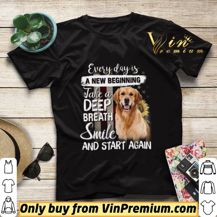 bad361e5 golden retriever american flag every day is a new beginning take a deep shirt sweater 4 - Golden Retriever American Flag Every Day Is A New Beginning Take A Deep shirt sweater