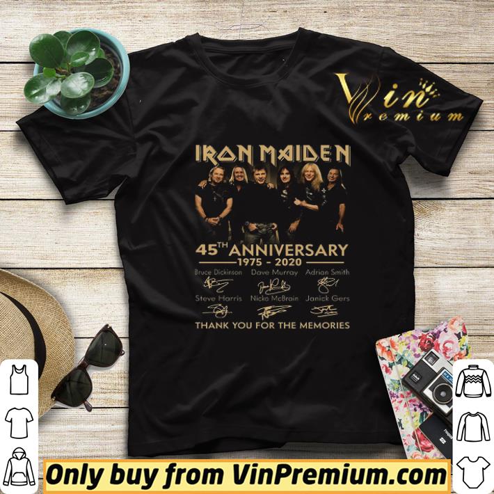 Iron Maiden 45th Anniversary 1975 2020 Signature Thank You For The Memories shirt sweater bb268367 iron maiden 45th anniversary 1975 2020 signature thank you for the memories shirt sweater 4 - Iron Maiden 45th Anniversary 1975 2020 Signature Thank You For The Memories shirt sweater