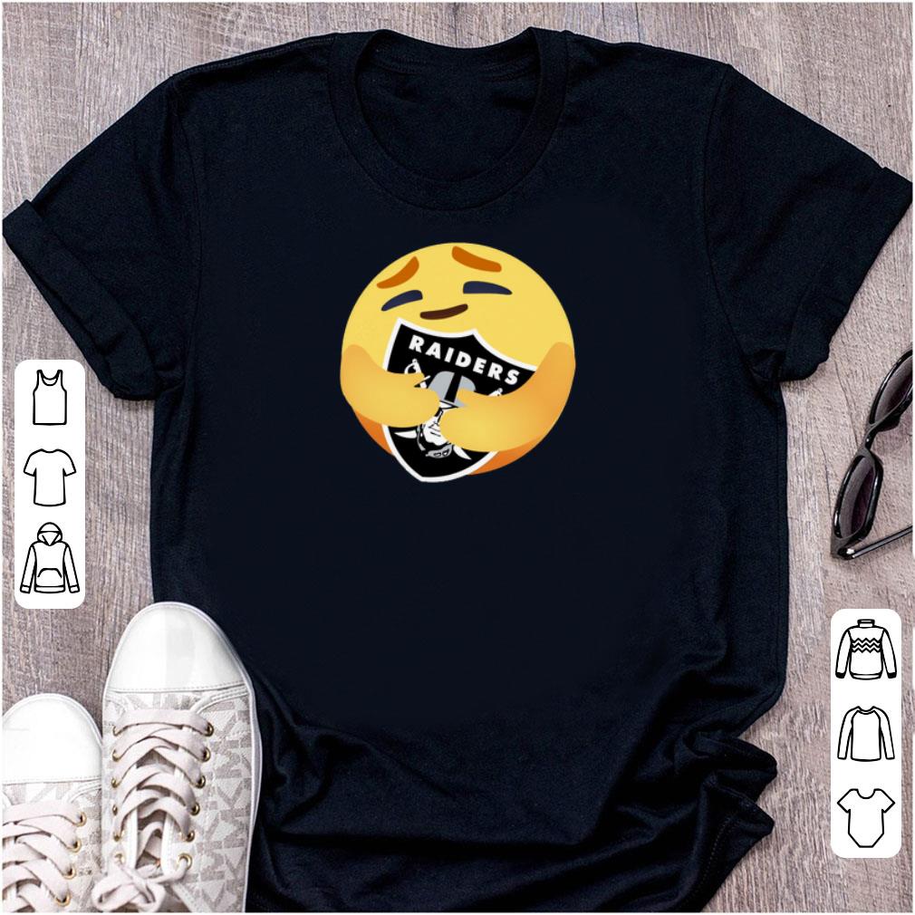 Nice Love The Oakland Raiders Love Hug Care Emoji NFL Shirt