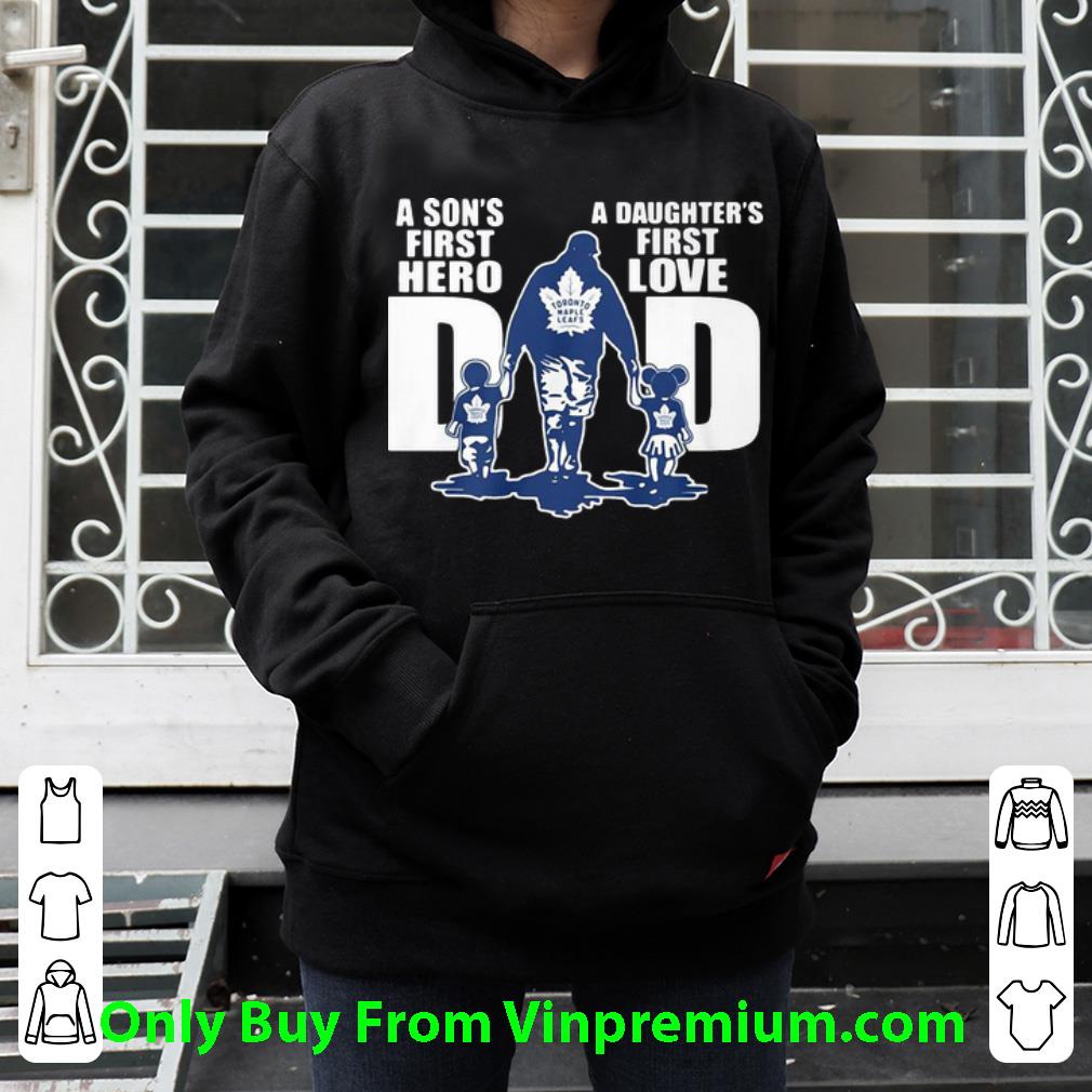 c37aa845 hot toronto maple leafs dad a son s first hero a daughter s first love shirt 4 - Hot Toronto Maple Leafs Dad A Son’s First Hero A Daughter’s First Love shirt