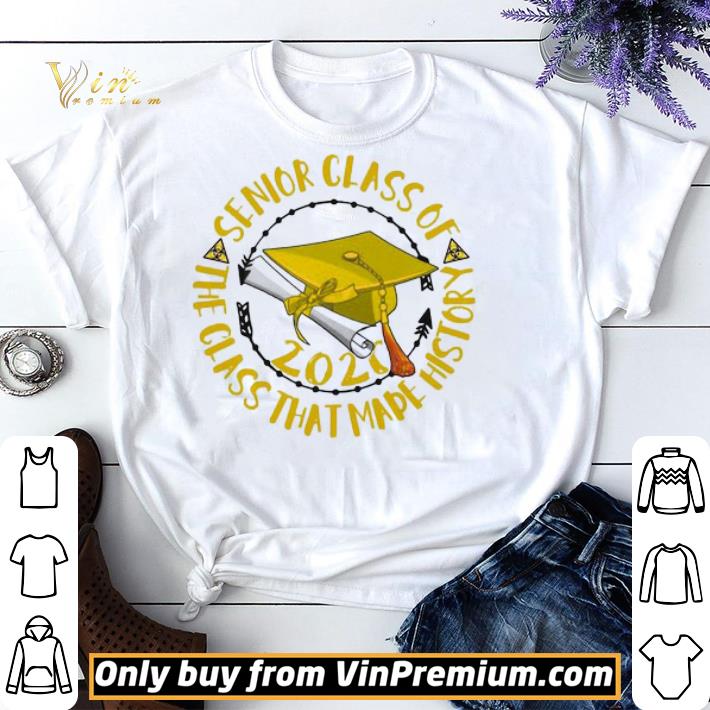 Official Senior class of 2020 the class that made history yellow shirt sweater