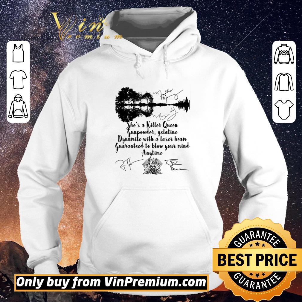 Nice She's A Killer Queen Gunpowder Gelatine Dynamite With A Laser Beam Signature shirt sweater dbe6f54e nice she s a killer queen gunpowder gelatine dynamite with a laser beam signature shirt sweater 4 - Nice She's A Killer Queen Gunpowder Gelatine Dynamite With A Laser Beam Signature shirt sweater