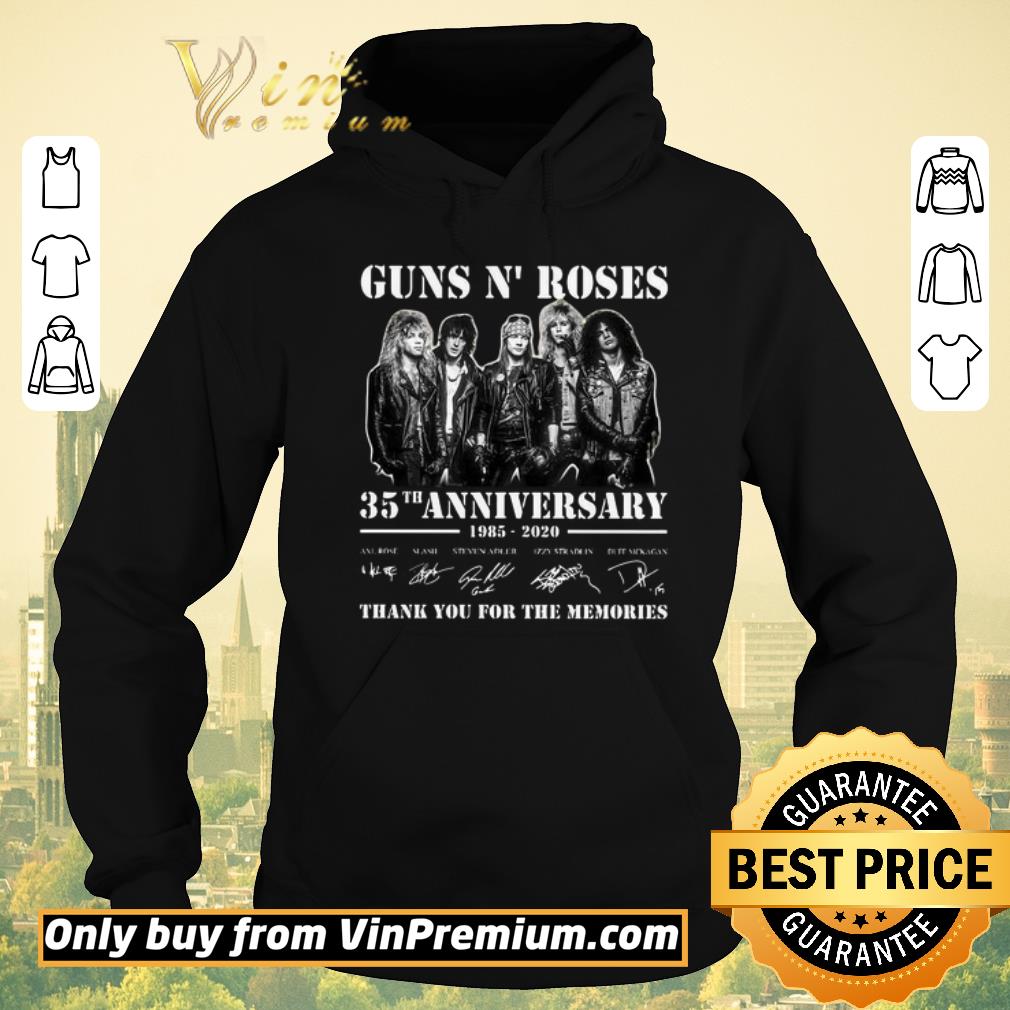 e1ffcf69 nice guns n roses 35th anniversary 1985 2020 thank you for the memories signatures shirt sweater 4 - Nice Guns n’ roses 35th anniversary 1985 2020 thank you for the memories signatures shirt sweater