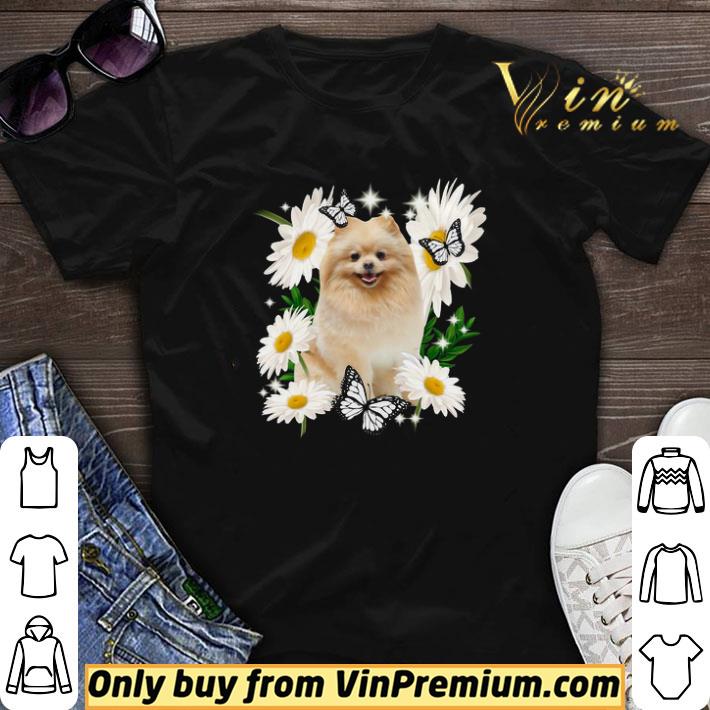 Pomeranian Daisy flower Classic shirt sweater
