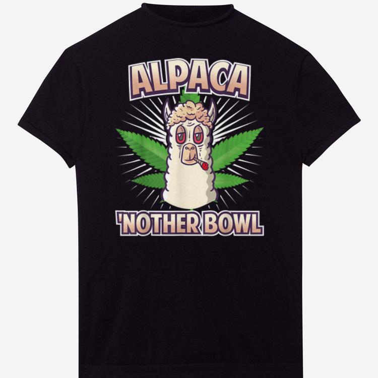 Pretty Alpaca Nother Bowl Weed Smoking Llama Cannabis Leaf Stoner Shirt