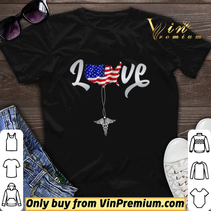 Love American Flag Certified Nursing Assistant shirt sweater