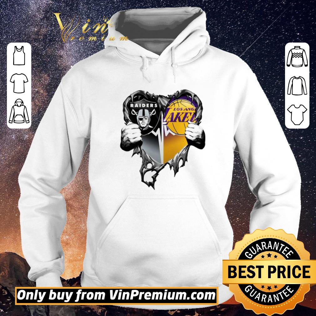 eef8cece original raiders and los angeles laker inside heart shirt sweater 4 - Original Raiders and Los Angeles Laker inside Heart shirt sweater