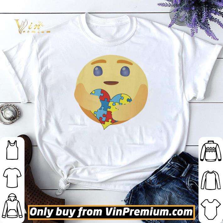 Facebook Care Emoji Hug Heart Autism shirt sweater