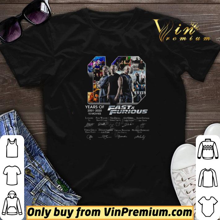 19 Years Of 2001 2020 10 Movies Fast and Furious Signature shirt sweater