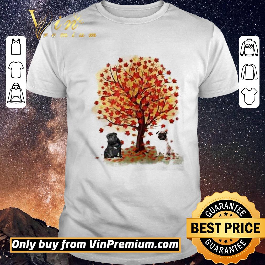 Funny Pugs Autumn Leaf Tree shirt sweater