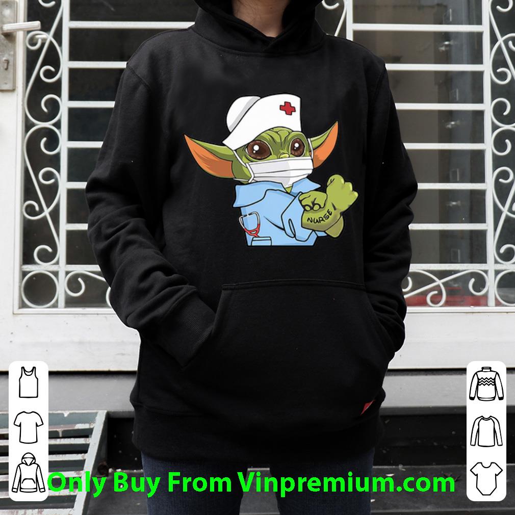 fdd7cb64 official baby yoda wearing scrub strong nurse shirt 4 - Official Baby Yoda Wearing Scrub Strong Nurse shirt