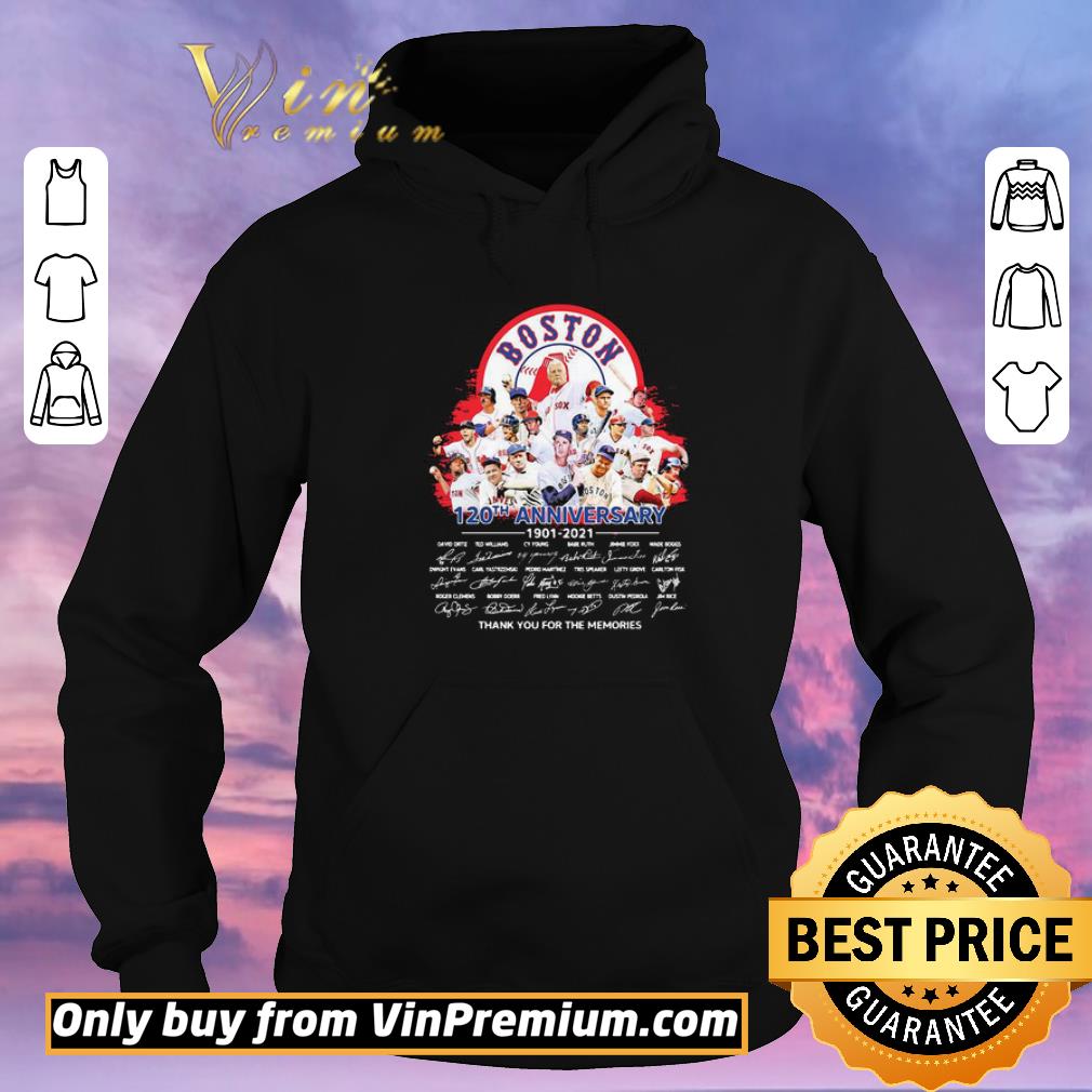 ff55604d pretty boston red sox 120th anniversary thank you for the memories signatures shirt sweater 4 - Pretty Boston red sox 120th anniversary thank you for the memories signatures shirt sweater