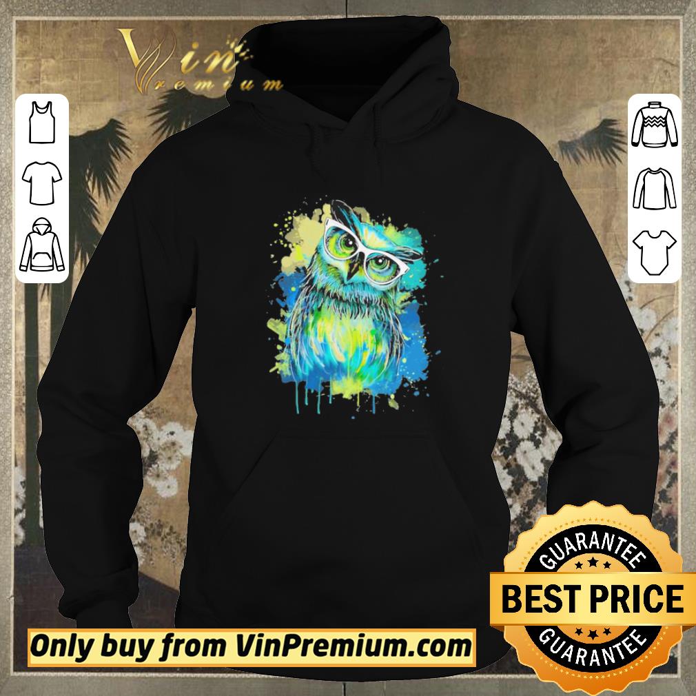 0039b5cb pretty owl oil paintings shirt sweater 4 - Pretty OWl oil paintings shirt sweater