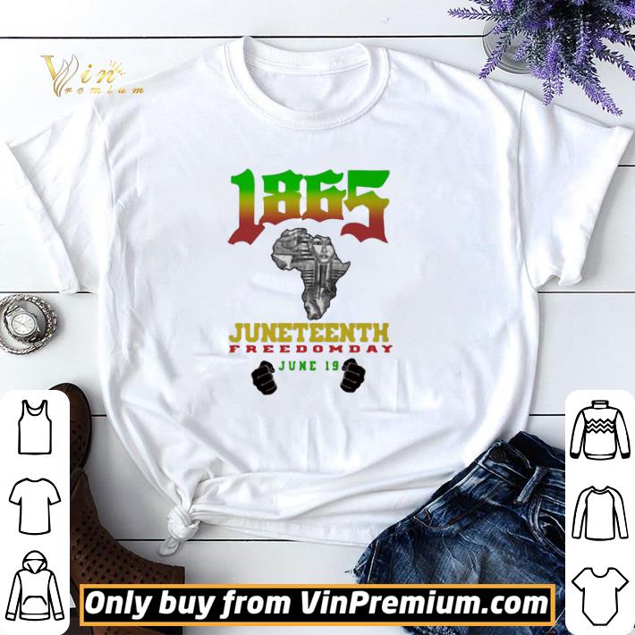 1865 map juneteenth freedom day June 19 hand shirt sweater