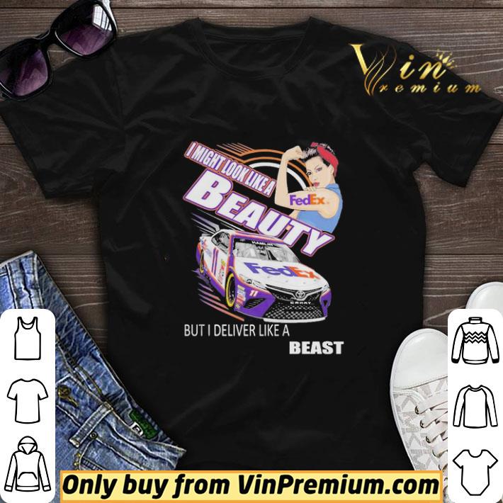 Fedex Strong girl i might look like a beauty but i deliver like a beast shirt sweater