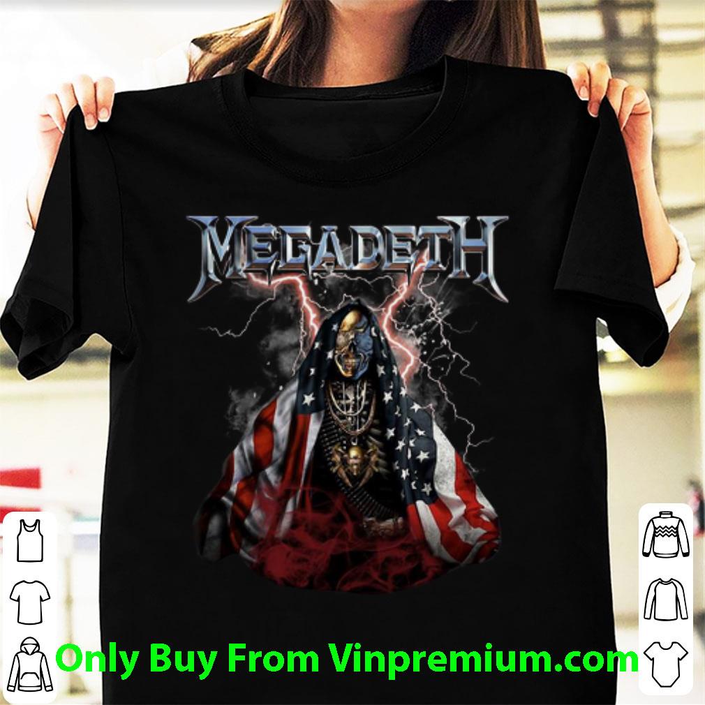 Great Megadeth American Flag Iron Maiden shirt