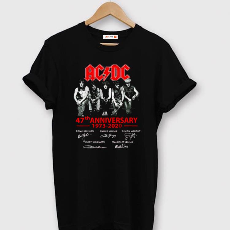 Top AC DC 47th Anniversary 1973 2020 Signatures Shirt