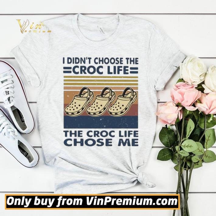 1673aae4 vintage i didn t choose the croc life the croc life chose me best black shirt 4 - Vintage I didn’t choose the croc life the croc life chose me best black shirt