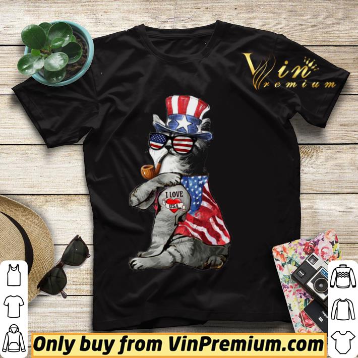 Uncle Sam Cat tattoo i love US heart the 4th of July shirt sweater 185bba58 uncle sam cat tattoo i love us heart the 4th of july shirt sweater 4 - Uncle Sam Cat tattoo i love US heart the 4th of July shirt sweater
