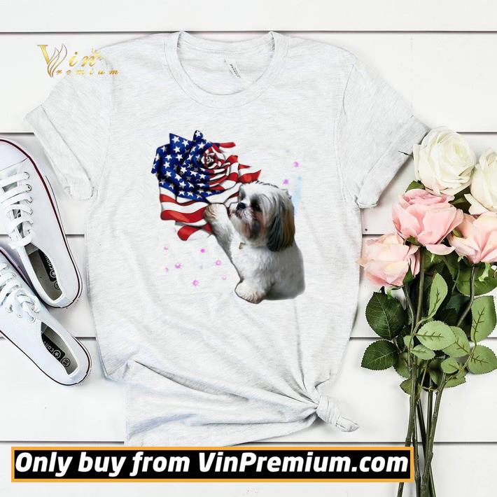 Shih Tzu American flag rose shirt sweater 18f5138d shih tzu american flag rose shirt sweater 4 - Shih Tzu American flag rose shirt sweater