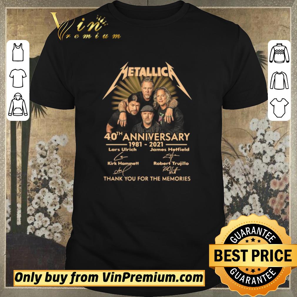 Premium Metallica 40th anniversary signatures thank you for the memories shirt sweater Premium Metallica 40th anniversary signatures thank you for the memories shirt sweater