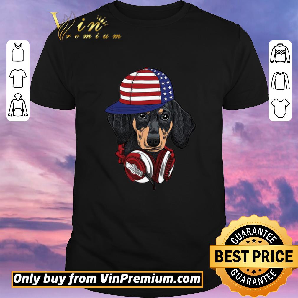 Awesome 4 Of July Dachshund Listening Music shirt sweater