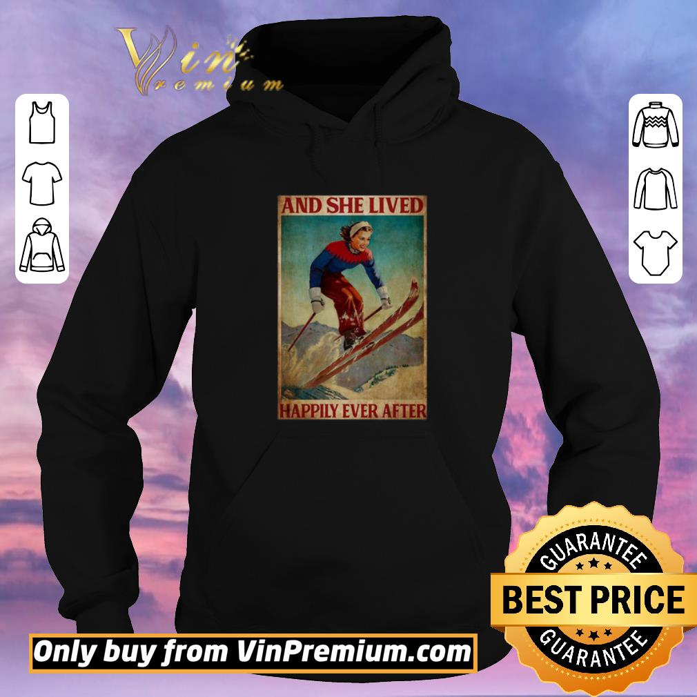 1fe6bcc3 awesome skiing and she lived happily ever after shirt sweater 4 - Awesome Skiing and she lived happily ever after shirt sweater