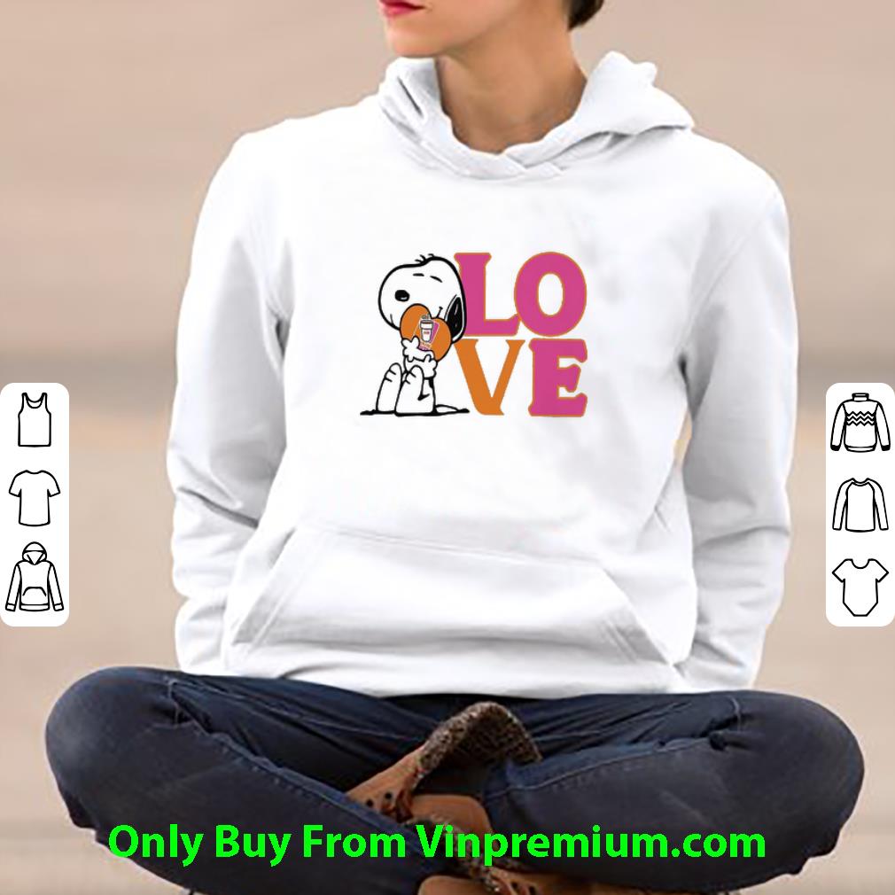 27c4d7ef nice snoopy hug heart love dunkin donuts shirt 4 - Nice Snoopy Hug Heart Love Dunkin Donuts shirt