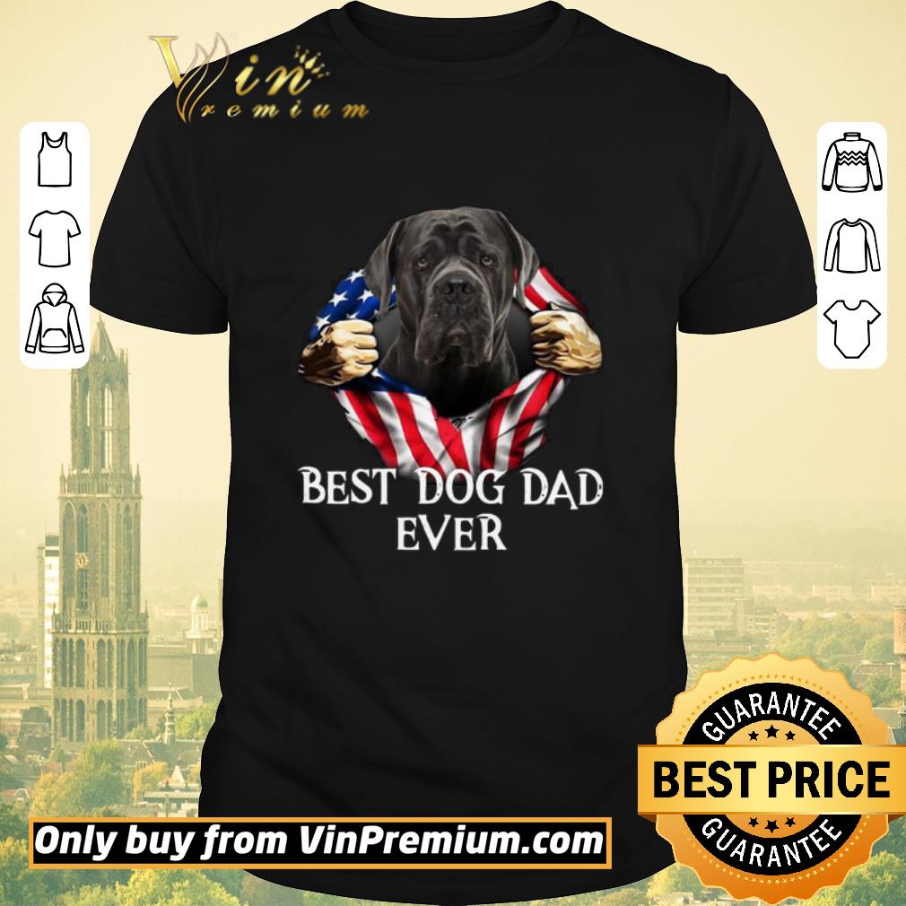 Pretty Blood Inside Me Cane Corso Dog American Flag Best Dog Dad Ever shirt sweater