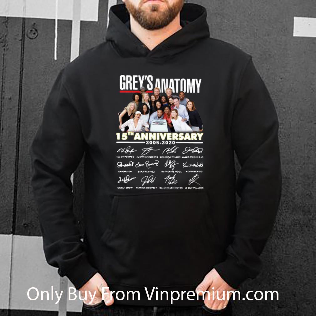 2912bb81 premium grey s anatomy 15th anniversary 2005 2020 signatures shirt 4 - Premium Grey’s Anatomy 15th Anniversary 2005-2020 Signatures shirt