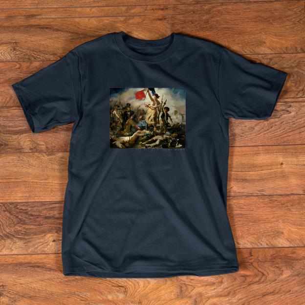 Pretty Liberty Leading The People Delacroix Fine Art Print Graphic Shirt