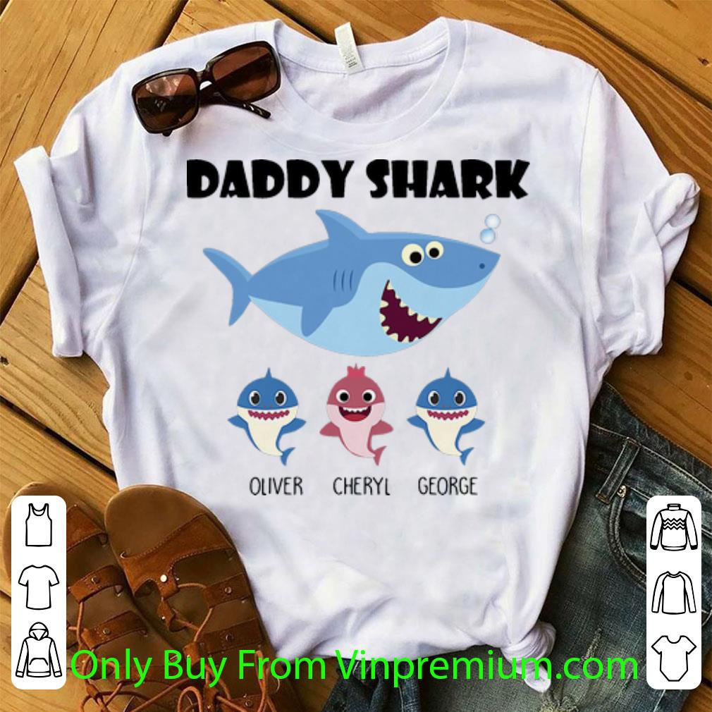 Awesome Daddy Shark Oliver Cheryl George Father's Day shirt