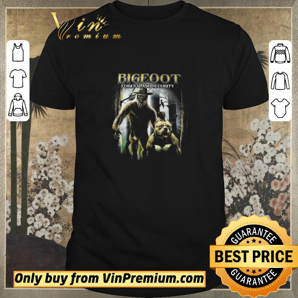 Awesome Pitbull Bigfoot Forestland Security shirt sweater