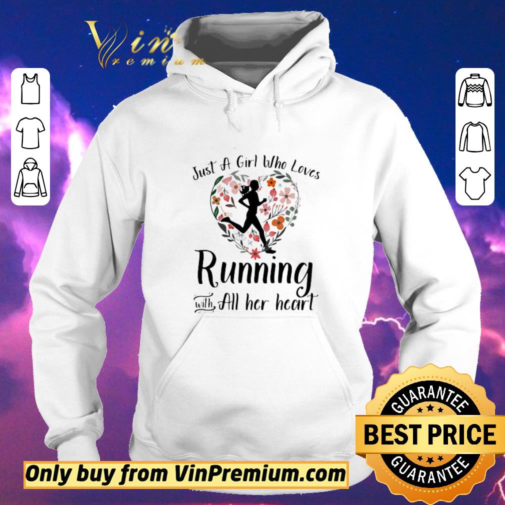 2f259671 nice just a girl who loves running with all her heart flowers shirt sweater 4 - Nice Just a girl who loves running with all her heart flowers shirt sweater