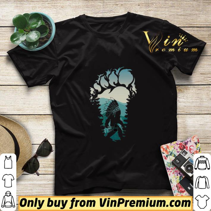 2fe7815f bigfoot american native in footprint shirt sweater 4 - Bigfoot American Native In Footprint shirt sweater