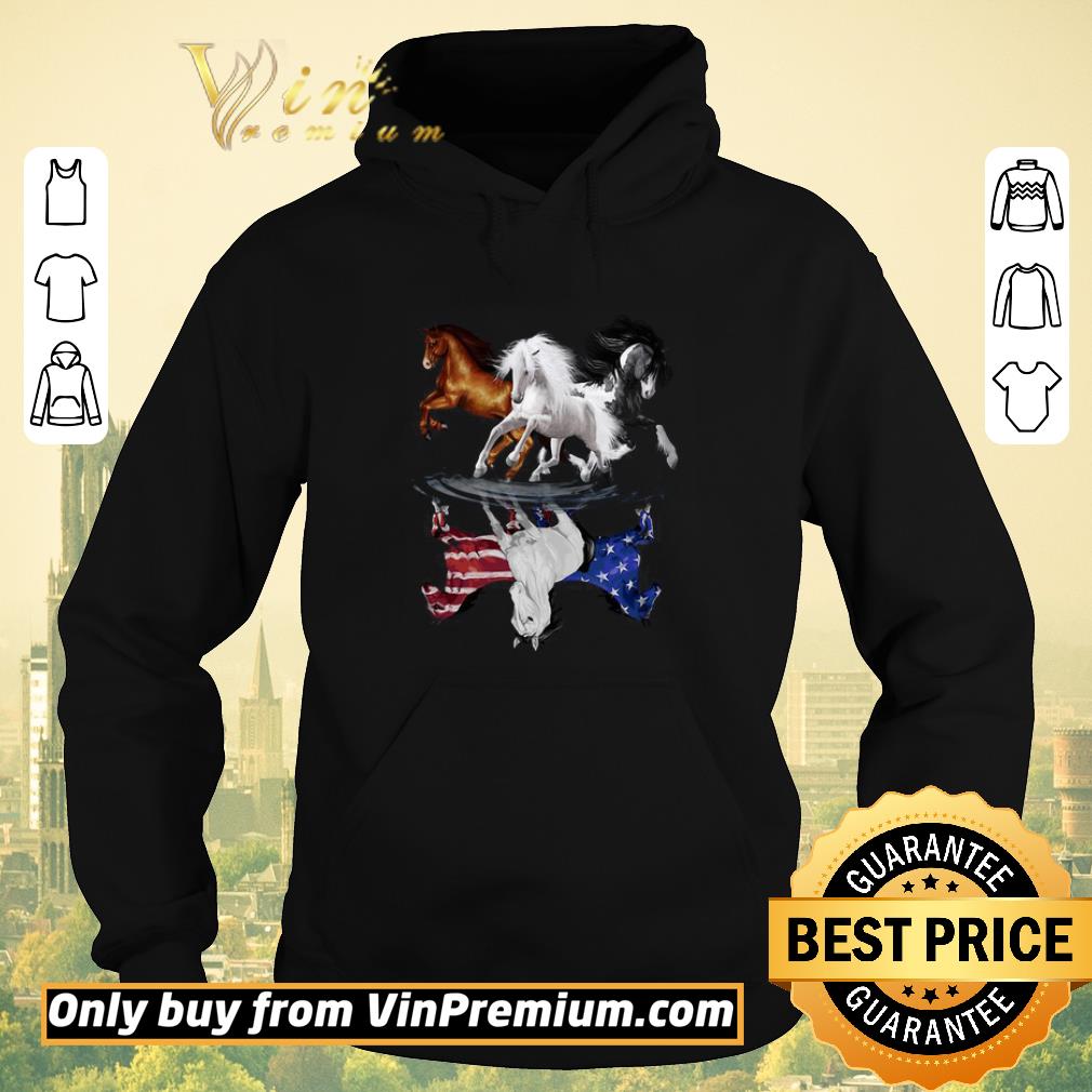 321ac0cd premium horses water reflection american flag 4th of july shirt 4 - Premium Horses water reflection American Flag 4th of July shirt