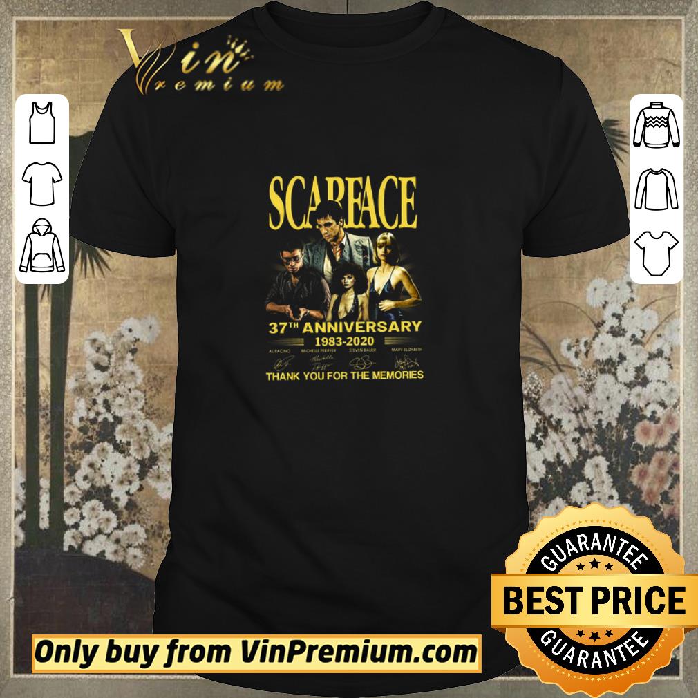 Top Scarface 37th Anniversary 1983 2020 Signature Thank You For The Memories shirt sweater