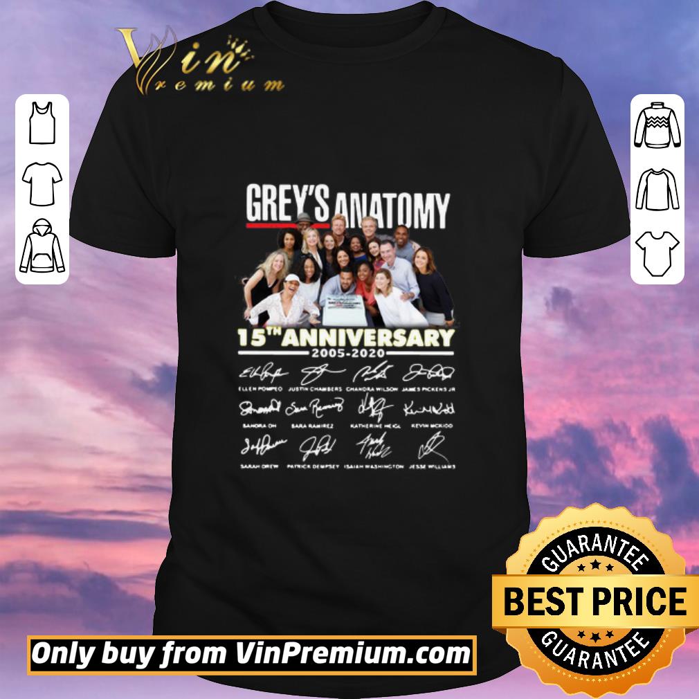 Official Grey’s Anatomy 15th Anniversary 2005 2020 Signatures shirt sweater
