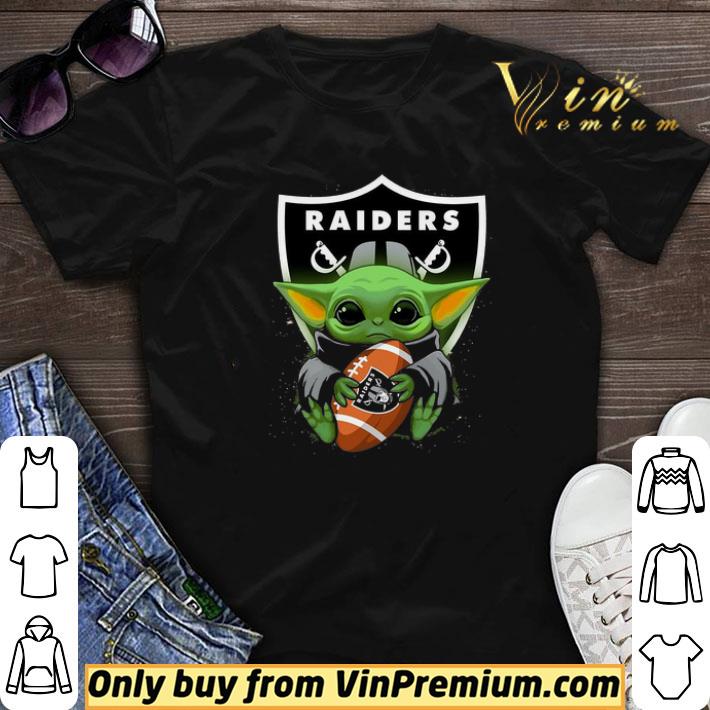 Baby Yoda Hug Oakland Raiders Baseball shirt sweater