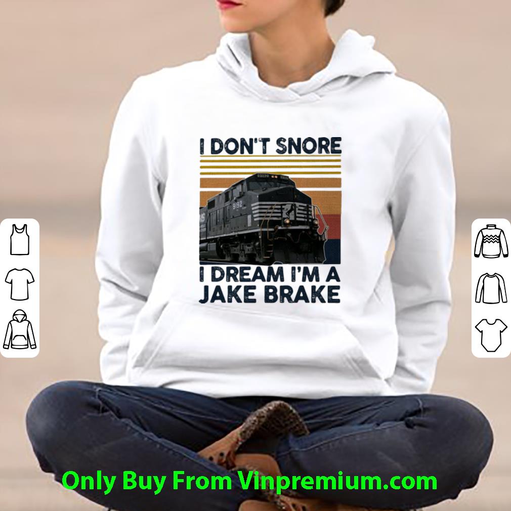 43b304eb pretty vintage train i don t snore i dream i m a jake brake shirt 4 - Pretty Vintage Train I Don’t Snore I Dream I’m A Jake Brake shirt