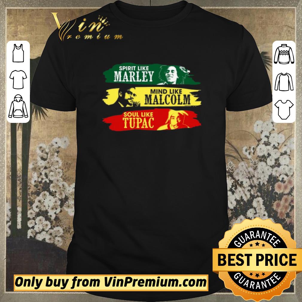 Awesome Spirit Like Marley Mind Like Malcolm Soul Like Tupac shirt sweater