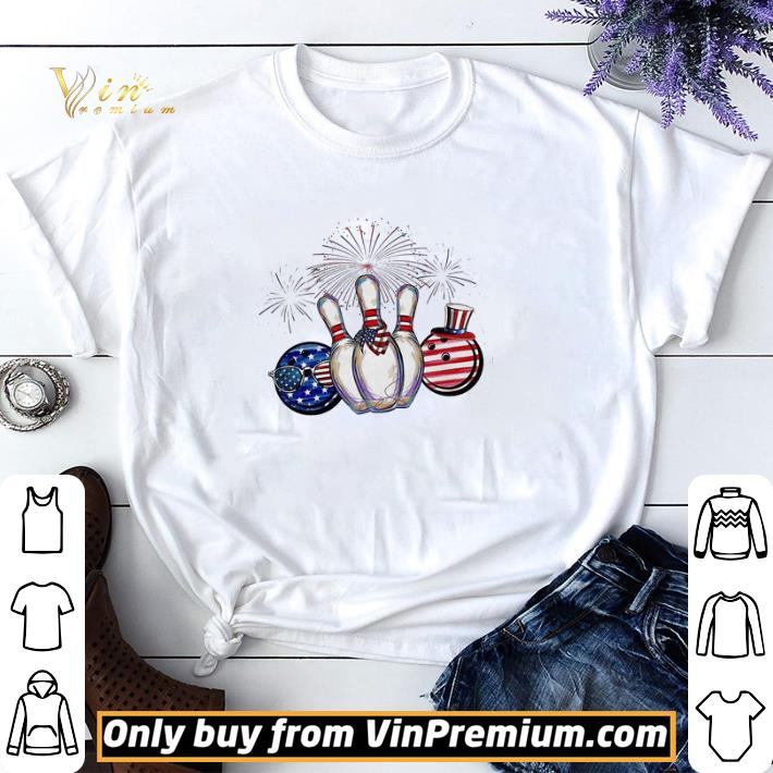 Bowling firework american flag independence day shirt sweater