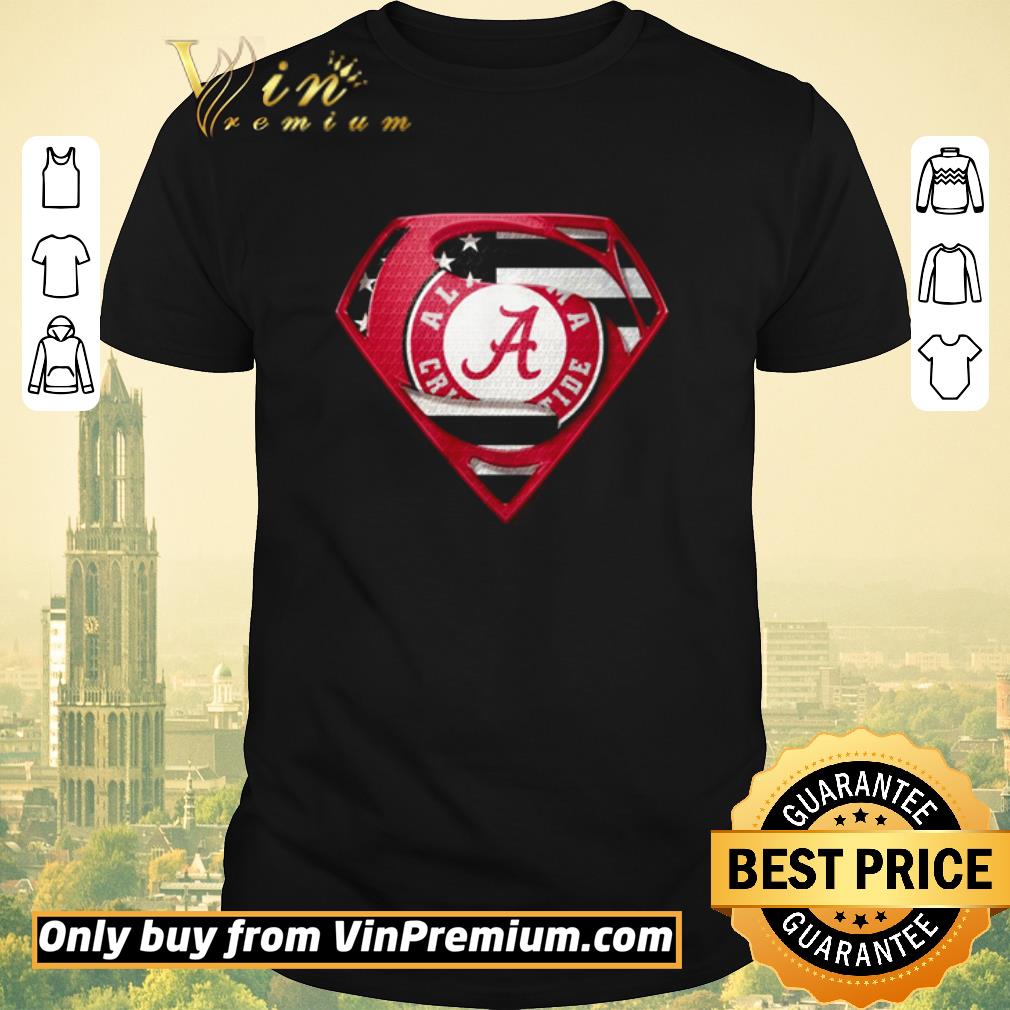 Nice Superman alabama crimson tide american flag shirt