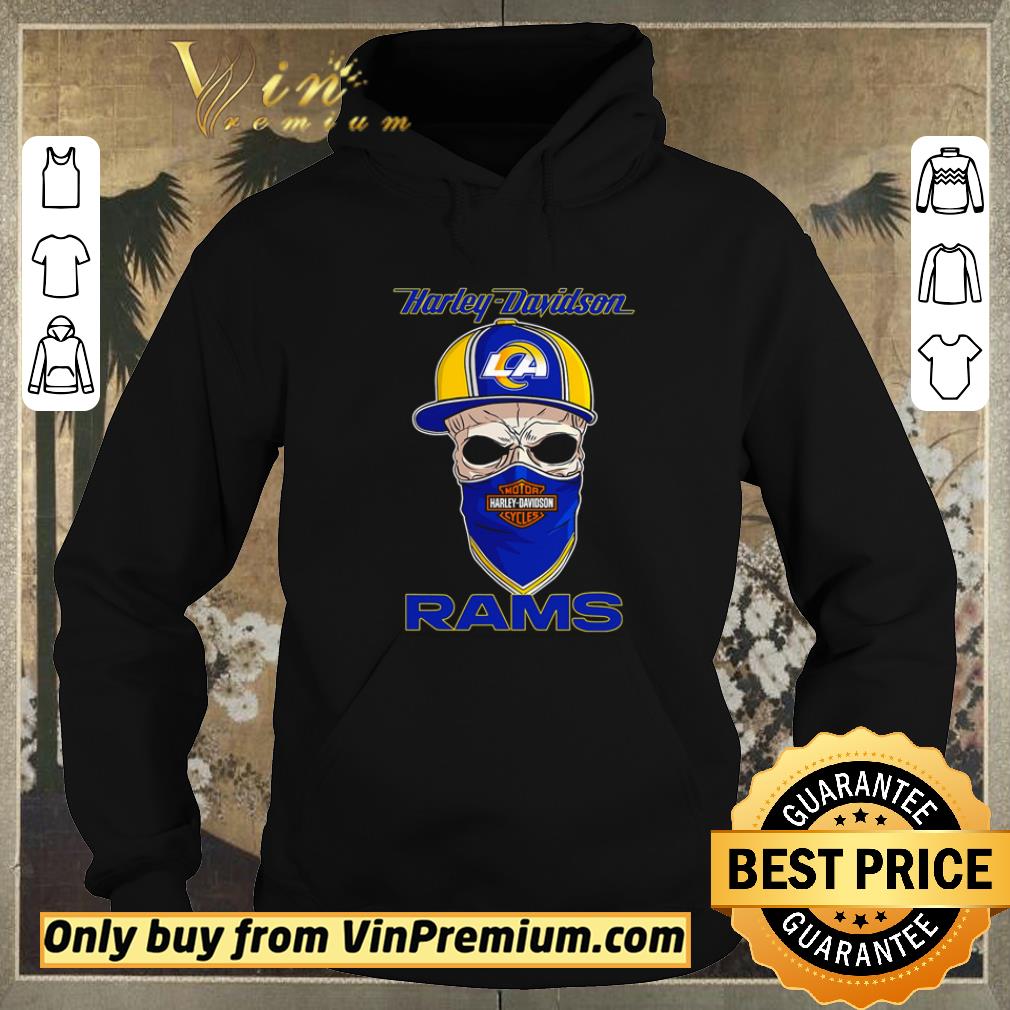 48e09bd2 funny los angeles rams skull wearing harley davidson cycles mask shirt sweater 4 - Funny Los Angeles Rams skull wearing Harley-Davidson Cycles mask shirt sweater