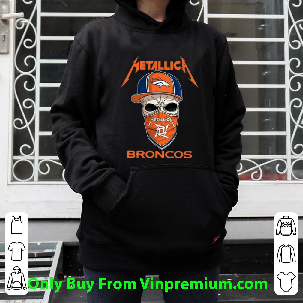 4cee6c6d pretty skull mask metallica denver broncos shirt 4 - Pretty Skull Mask Metallica Denver Broncos shirt