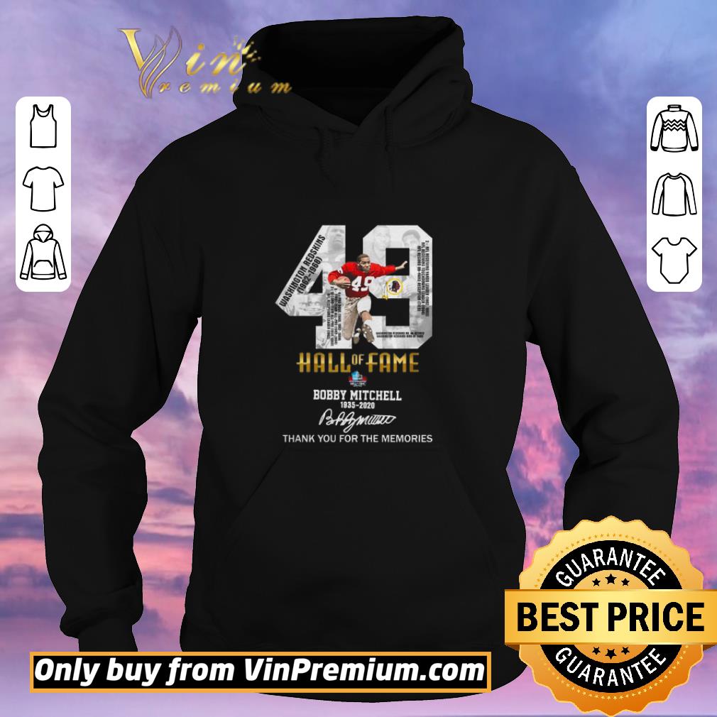 4f6a52b2 funny 49 hall of fame bobby mitchell 1935 2020 signature thank you for the memories shirt sweater 4 - Funny 49 Hall of fame Bobby Mitchell 1935 2020 signature thank you for the memories shirt sweater