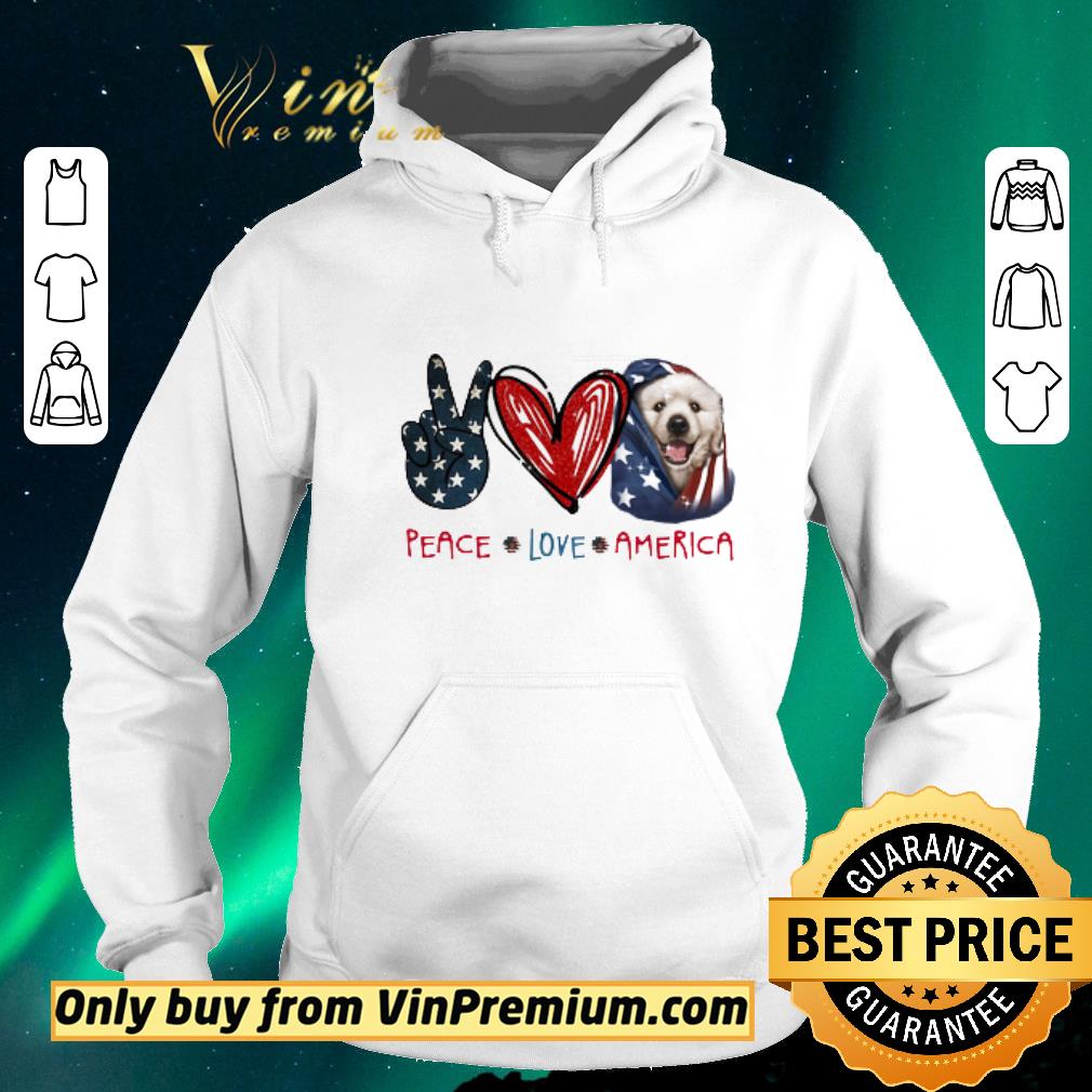 5793f9bb nice peace love america dog shirt 4 - Nice Peace Love America dog shirt