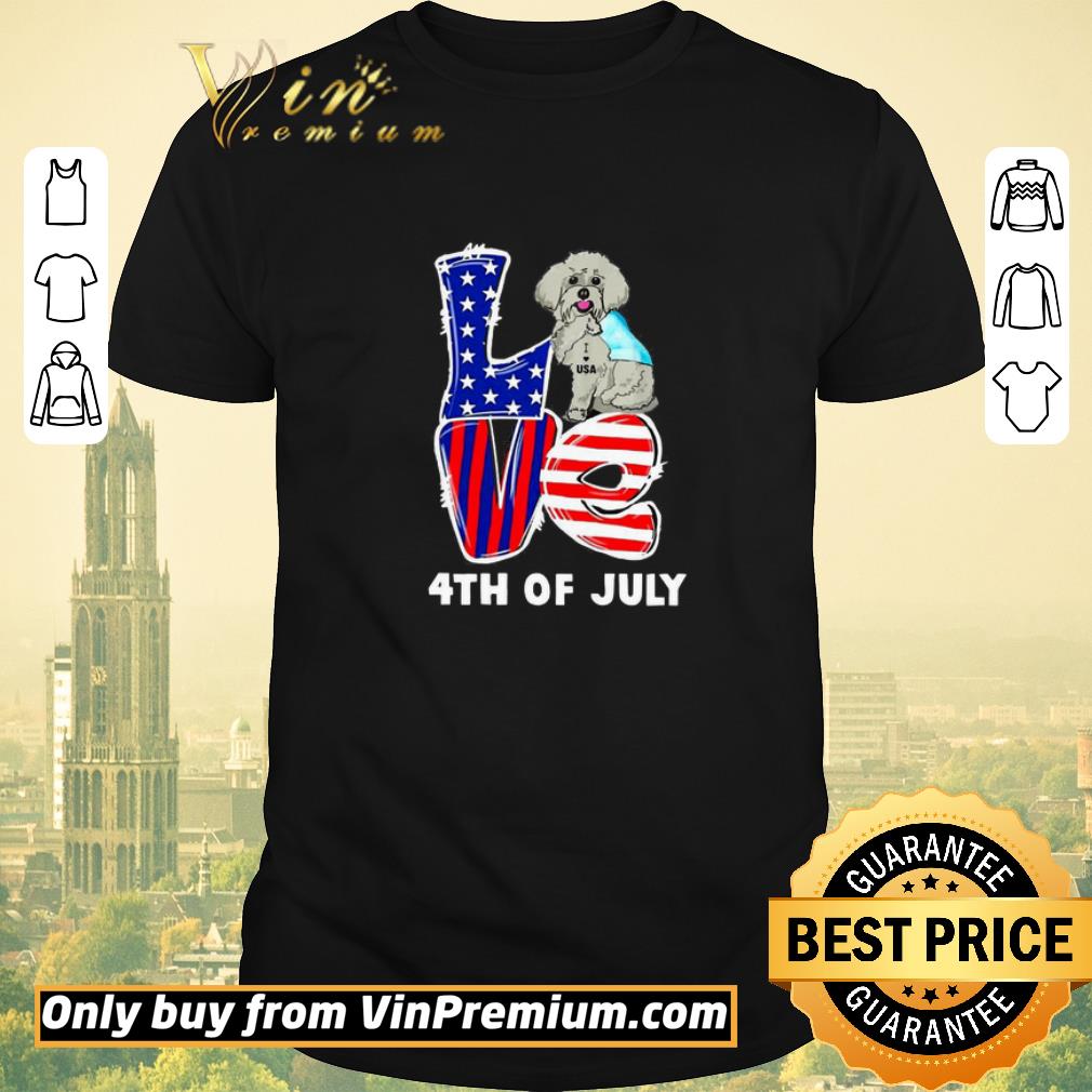 Nice Maltese Dog Tattoo I Love USA 4th Of July shirt sweater