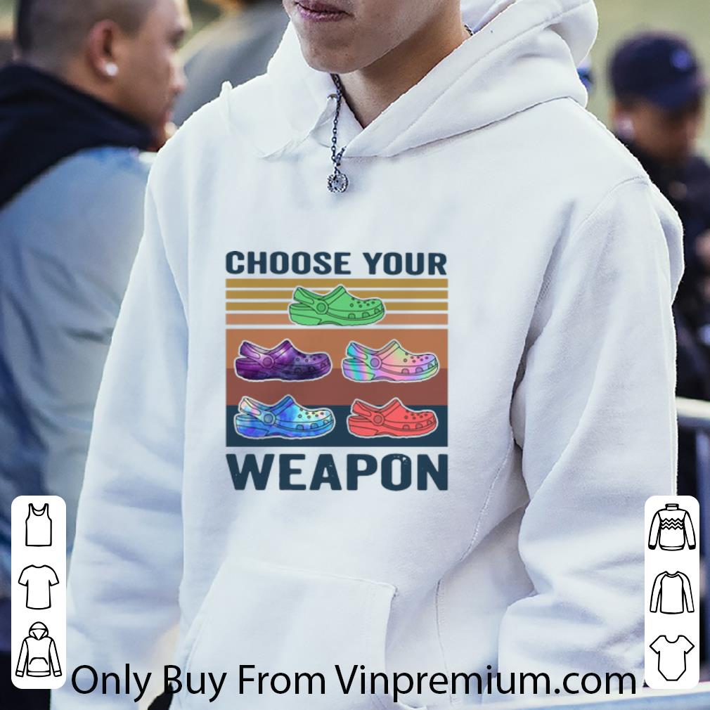 58cafe10 top vintage croc choose your weapon shirt 4 - Top Vintage Croc Choose Your Weapon shirt